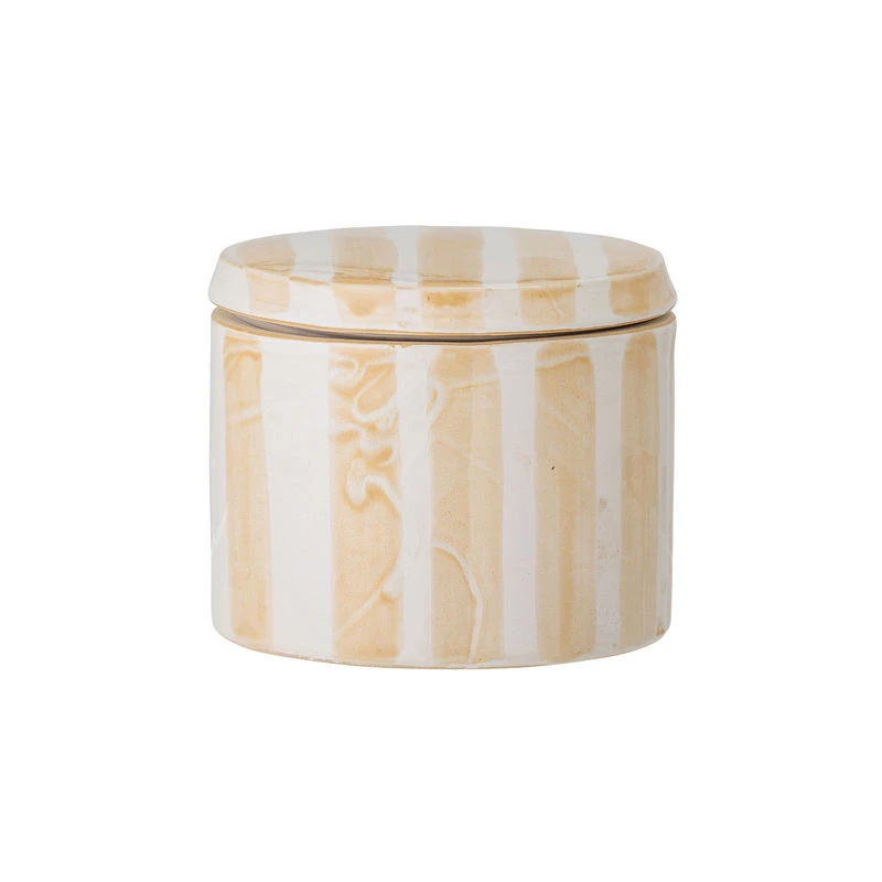 Cathe Large Box - / Ø 13 X H 10,5 Cm - Hand-painted Ceramic - Bloomingville