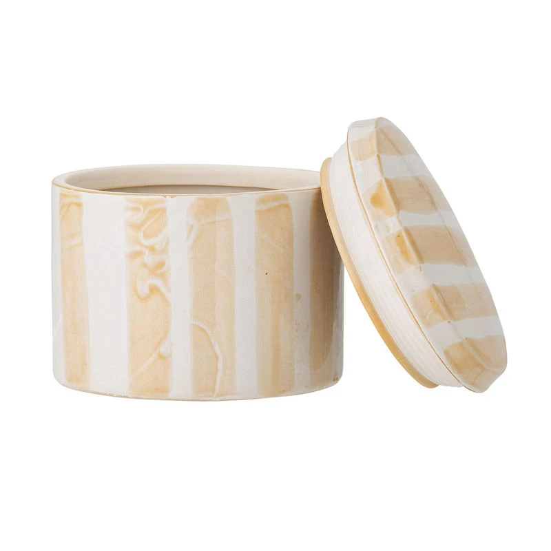 Cathe Large Box - / Ø 13 X H 10,5 Cm - Hand-painted Ceramic - Bloomingville - Image 2