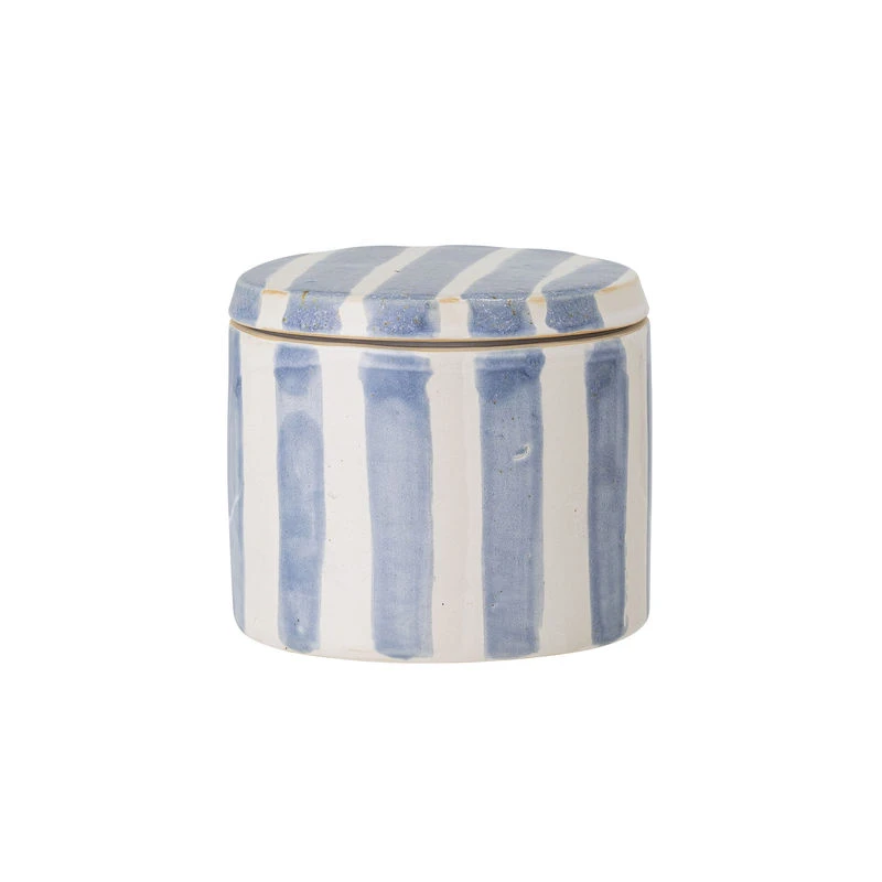 Cathe Small Box - / Ø 11 X H 9.5 Cm - Hand-painted Ceramic - Bloomingville