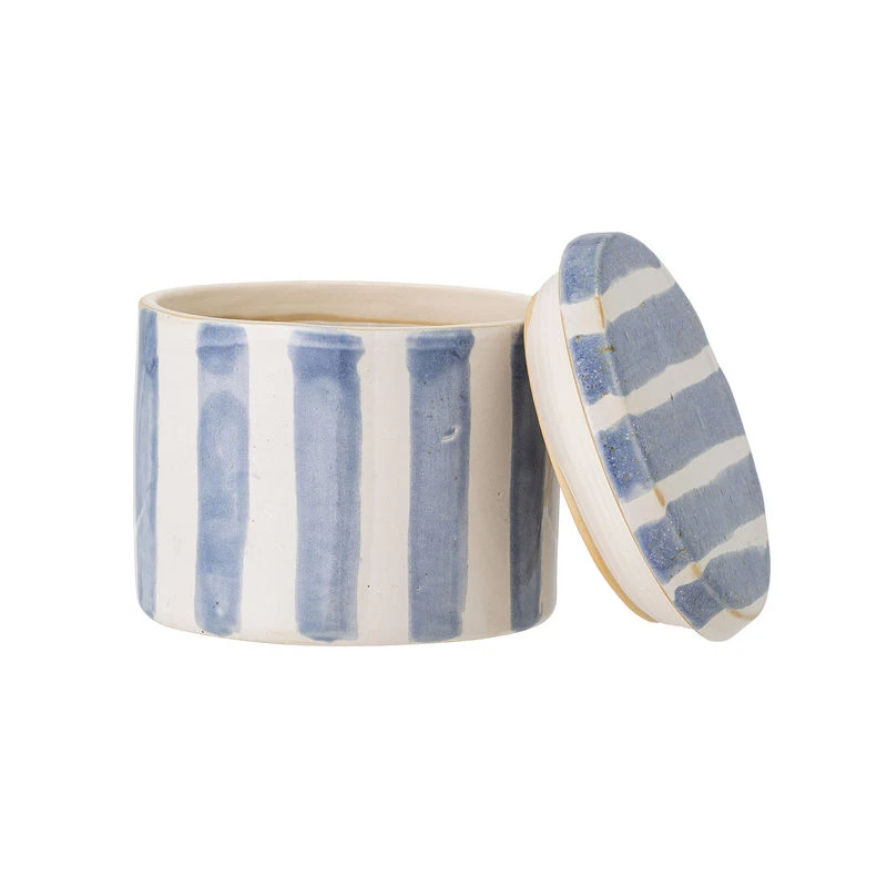 Cathe Small Box - / Ø 11 X H 9.5 Cm - Hand-painted Ceramic - Bloomingville - Image 2