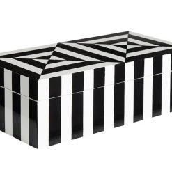 Op Art Small Box - / Lacquer - 20 X 10 Cm - Jonathan Adler