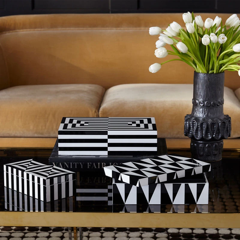 Op Art Small Box - / Lacquer - 20 X 10 Cm - Jonathan Adler - Image 5