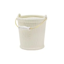 Wood Ware Champagne Bucket - / Vase - Ø 28 X H 31 Cm / Ribbed Porcelain With Wood Effect - Seletti