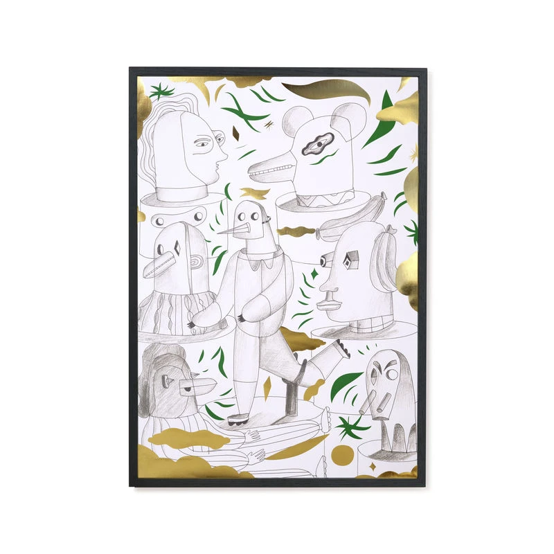 Jaime Hayon X The Wrong Shop - Animalothèque Framed Poster - / 49.5 X 69.5 - Exclusive - The Wrong Shop
