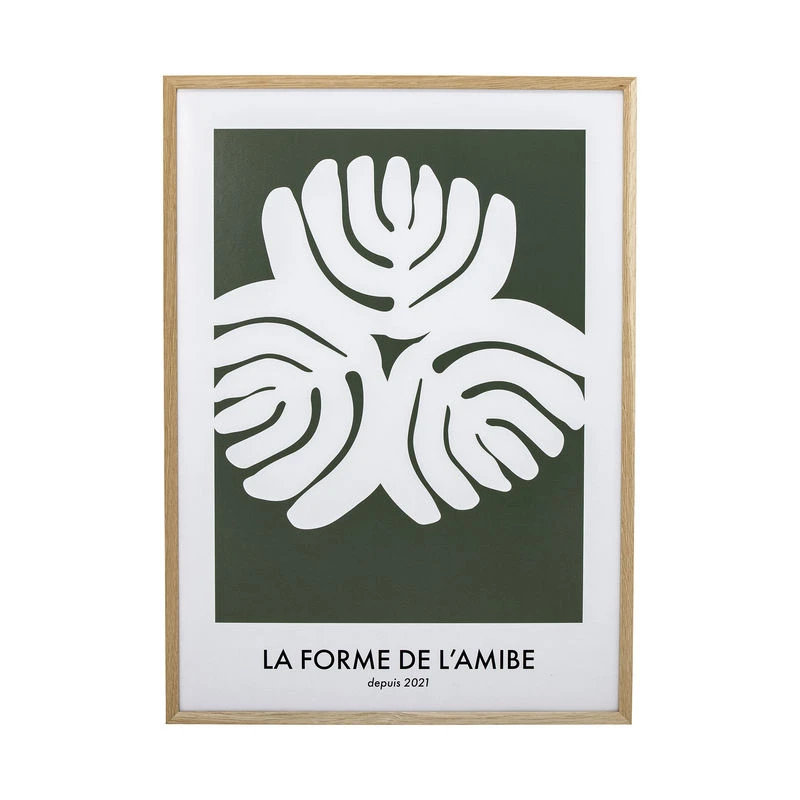 Scafati Framed Poster - / L 52 X H 72 Cm - Light Wooden Frame - Bloomingville