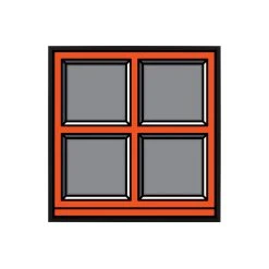 Window 01 Framed Poster - / By Richard Wood - 70 X 70 Cm - The Wrong Shop