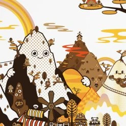 Banoffee Peaks Spring Panoramic Wallpaper - 8 Panels - Domestic