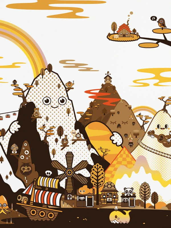 Banoffee Peaks Spring Panoramic Wallpaper - 8 Panels - Domestic