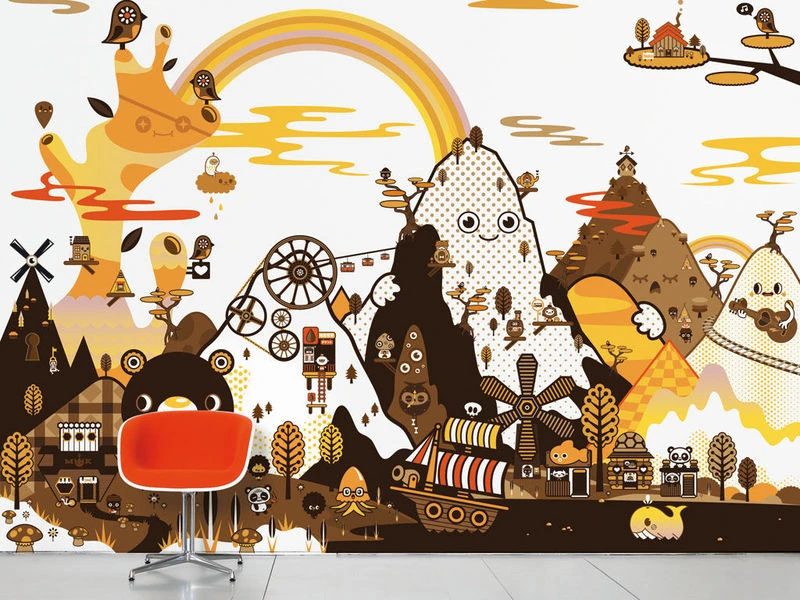 Banoffee Peaks Spring Panoramic Wallpaper - 8 Panels - Domestic - Image 2