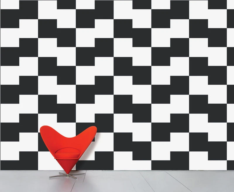 WallpaperLab Damier Panoramic Wallpaper - Domestic - Image 2