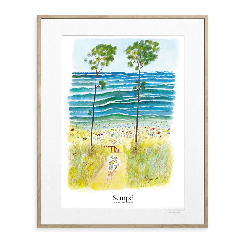 Sempé - Océan Couple Poster - / 40 X 50cm - Image Republic