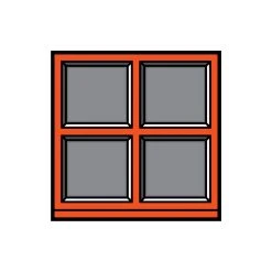 Window 01 Poster - / By Richard Wood - 70 X 70 Cm - The Wrong Shop