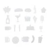 Symboles Food Set - / Pour Tableau Perforé - Design Letters