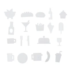 Symboles Food Set - / Pour Tableau Perforé - Design Letters