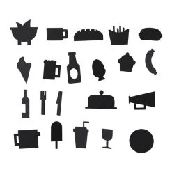 Symboles Food Set - / Pour Tableau Perforé - Design Letters