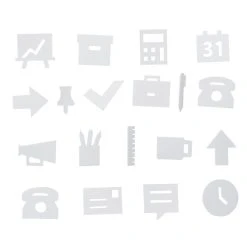 Symboles Office Set - / Pour Tableau Perforé - Design Letters