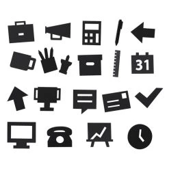 Symboles Office Set - / Pour Tableau Perforé - Design Letters