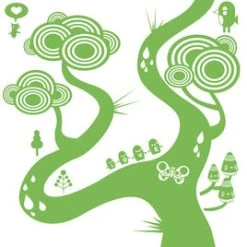 Flora And Fauna 1 Green Sticker - Domestic