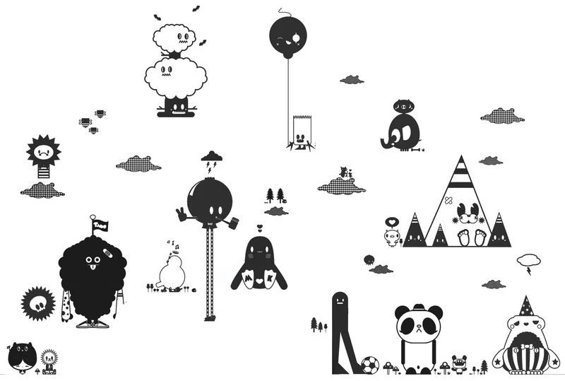 Friends 2 Black Sticker - Domestic