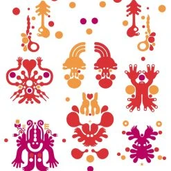 Monster Forest Red Sticker - Domestic