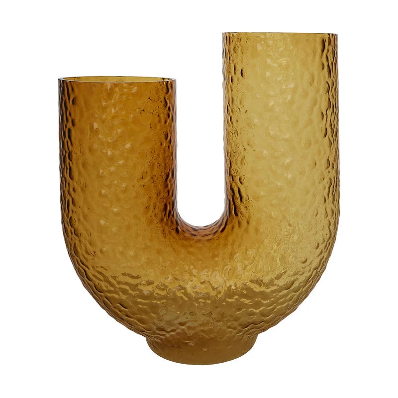 Arura Large Vase - / Textured Glass - L 34 X H 40 Cm - AYTM