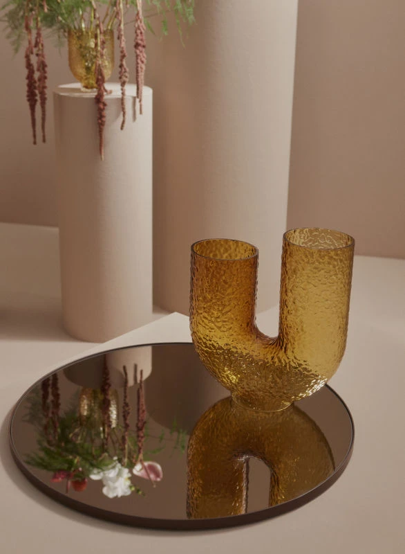 Arura Large Vase - / Textured Glass - L 34 X H 40 Cm - AYTM - Image 5