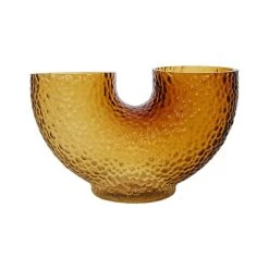 Arura Small Vase - / Textured Glass - L 34 X H 19 Cm - AYTM
