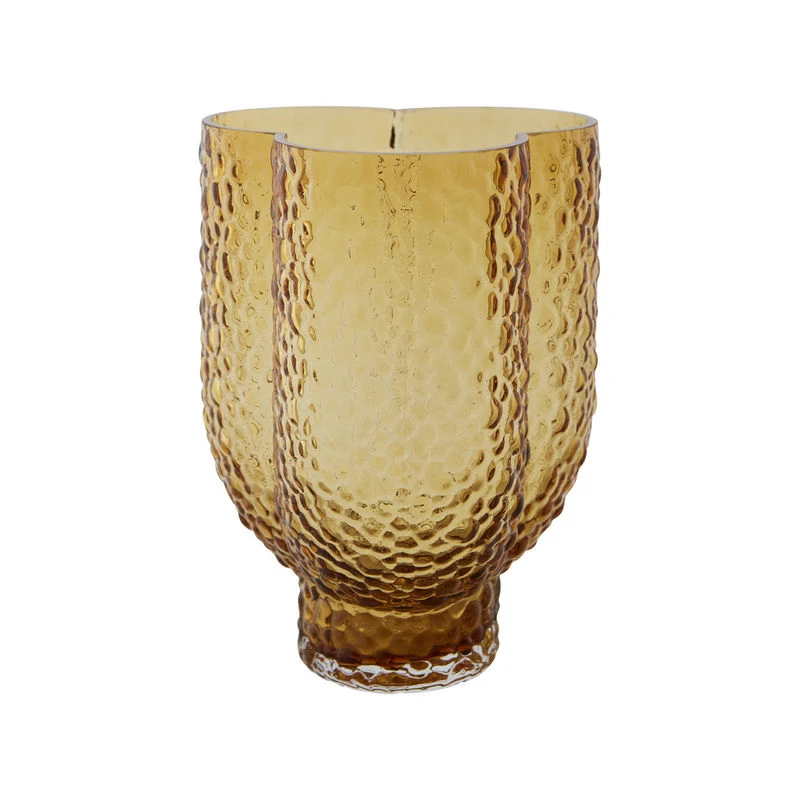 Arura Trio Vase - / 18.5 X 16.2 X H 25 Cm - Textured Glass - AYTM