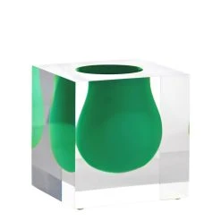 Bel Air Mini Scoop Vase - / Acrylic - Square W 10 Cm - Jonathan Adler