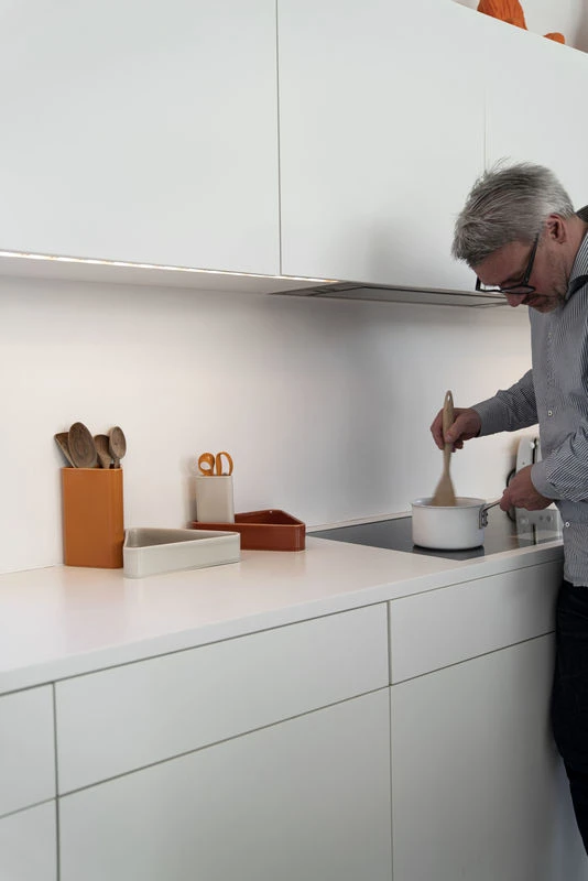 Canvas Large Vase - / H 20.5 Cm - Hand-made - Raawii - Image 3