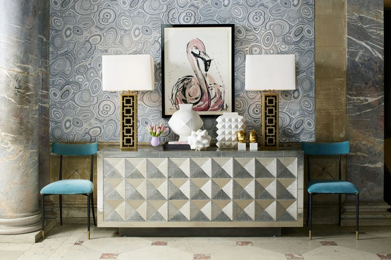 Charade Block Studded Vase - Porcelain - H 33 Cm - Jonathan Adler - Image 5