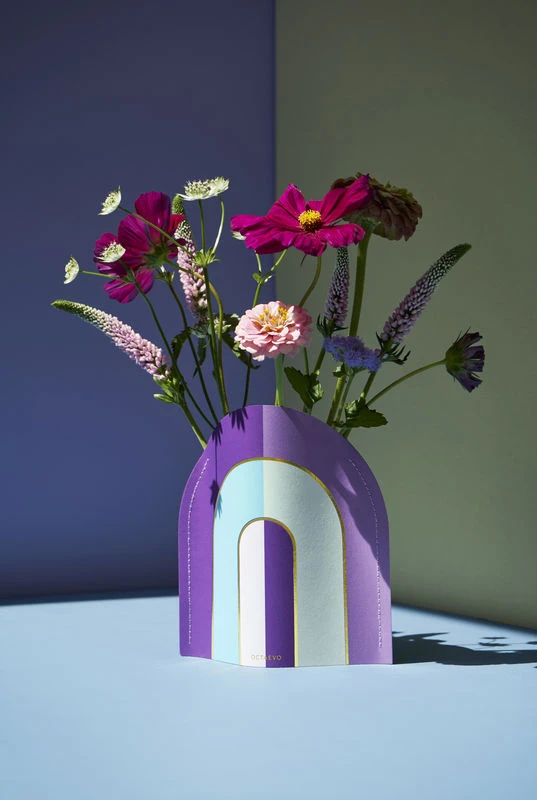 Riviera Arch MINI Vase Cover - / Waterproof Paper - 16.8 X H 16.8 Cm - Octaevo - Image 2