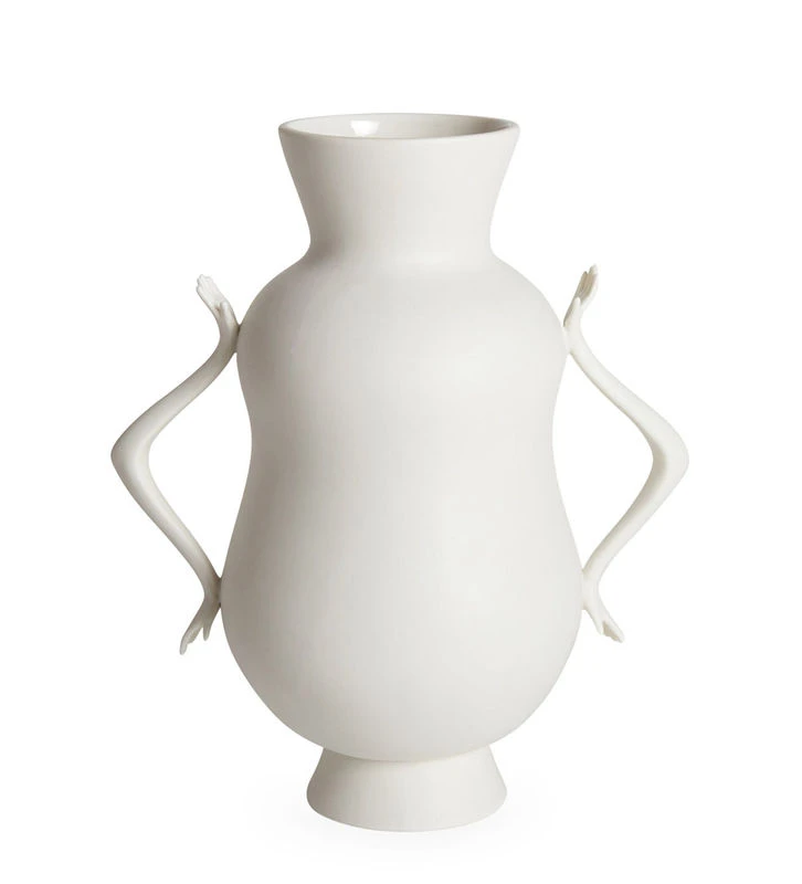 Eve Double Bulb Vase - / Handles In The Shape Of Hands - Jonathan Adler