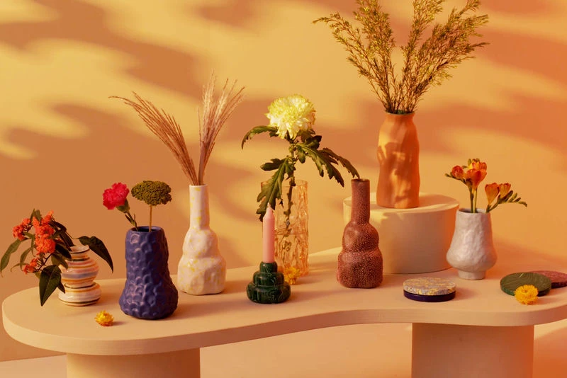 Fused Goblet Vase - / Ø 9.5 X H 14 Cm - Ceramic - & Klevering - Image 3