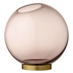 Globe Large Vase - / Ø 21 Cm - Glass & Brass - AYTM