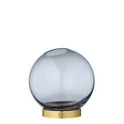 Globe Small Vase - / Ø 10 Cm - Glass & Brass - AYTM