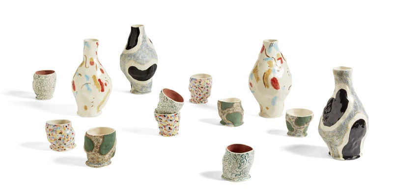 Miro Vase - / Hand-made - Sandstone - Hay - Image 5