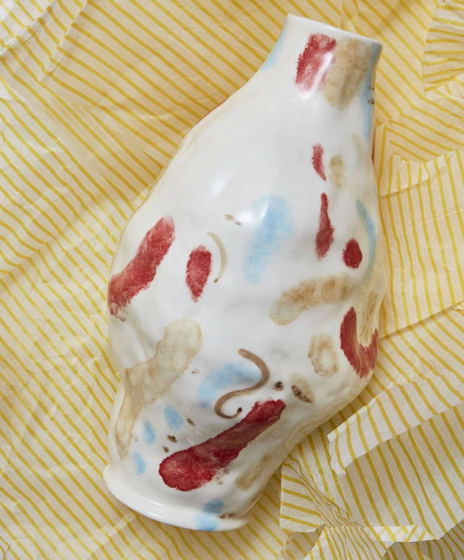 Miro Vase - / Hand-made - Sandstone - Hay - Image 4