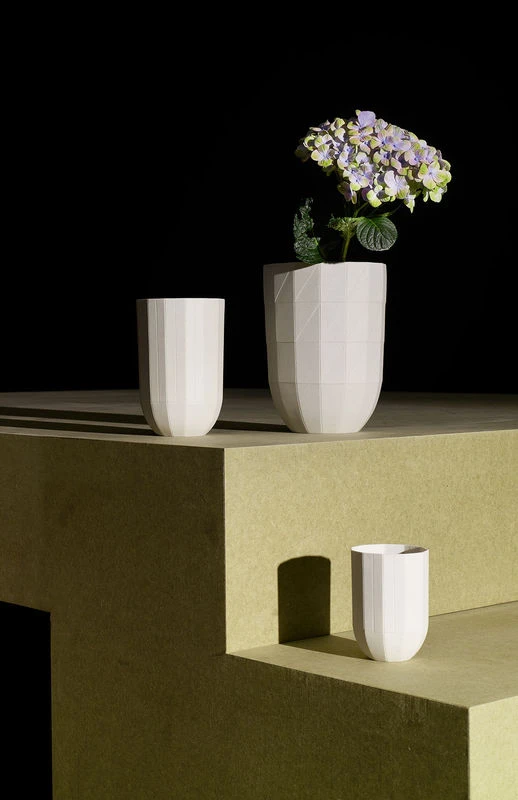 Paper Porcelain Vase - Large - Ø 14 X H 19 Cm - Hay - Image 3