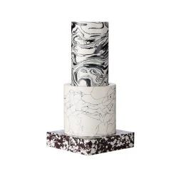 Swirl Small Vase - / 12.9 X 12.9 X H 26 Cm - Marble Effect - Tom Dixon