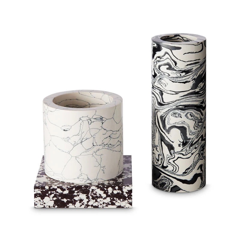 Swirl Small Vase - / 12.9 X 12.9 X H 26 Cm - Marble Effect - Tom Dixon - Image 2