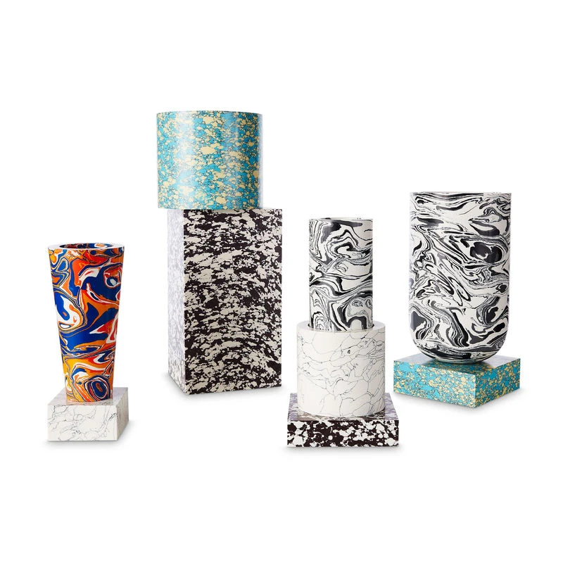 Swirl Small Vase - / 12.9 X 12.9 X H 26 Cm - Marble Effect - Tom Dixon - Image 3