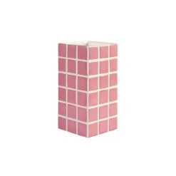 Tile Small Vase - / 10.5 X 10.5 X 21 Cm - & Klevering