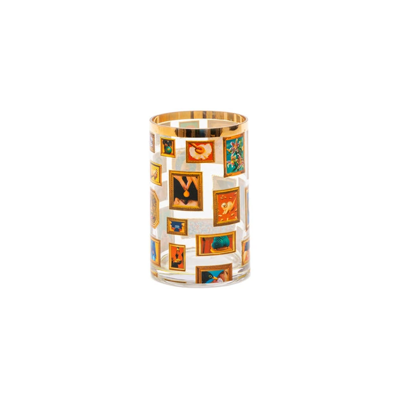 Toiletpaper - Frames Vase - / Small - Ø 9 X H 14 Cm / 24K Gold Detail - Seletti