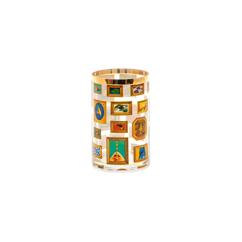 Toiletpaper - Frames Vase - / Small - Ø 9 X H 14 Cm / 24K Gold Detail - Seletti - Image 2