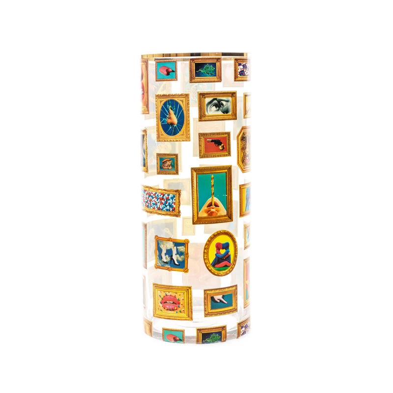 Toiletpaper - Frames Vase - / Medium - Ø 20 X H 50 Cm / 24K Gold Detail - Seletti - Image 2
