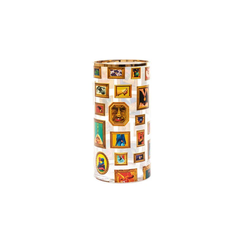 Toiletpaper - Frames Vase - / Medium - Ø 15 X H 30 Cm / 24K Gold Detail - Seletti
