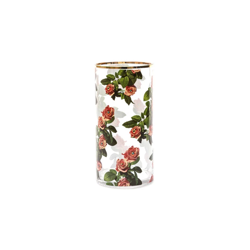Toiletpaper - Roses Vase - / Medium - Ø 15 X H 30 Cm / 24K Gold Detail - Seletti - Image 2