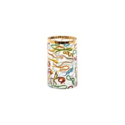Toiletpaper - Snakes Vase - / Small - Ø 9 X H 14 Cm / 24K Gold Detail - Seletti
