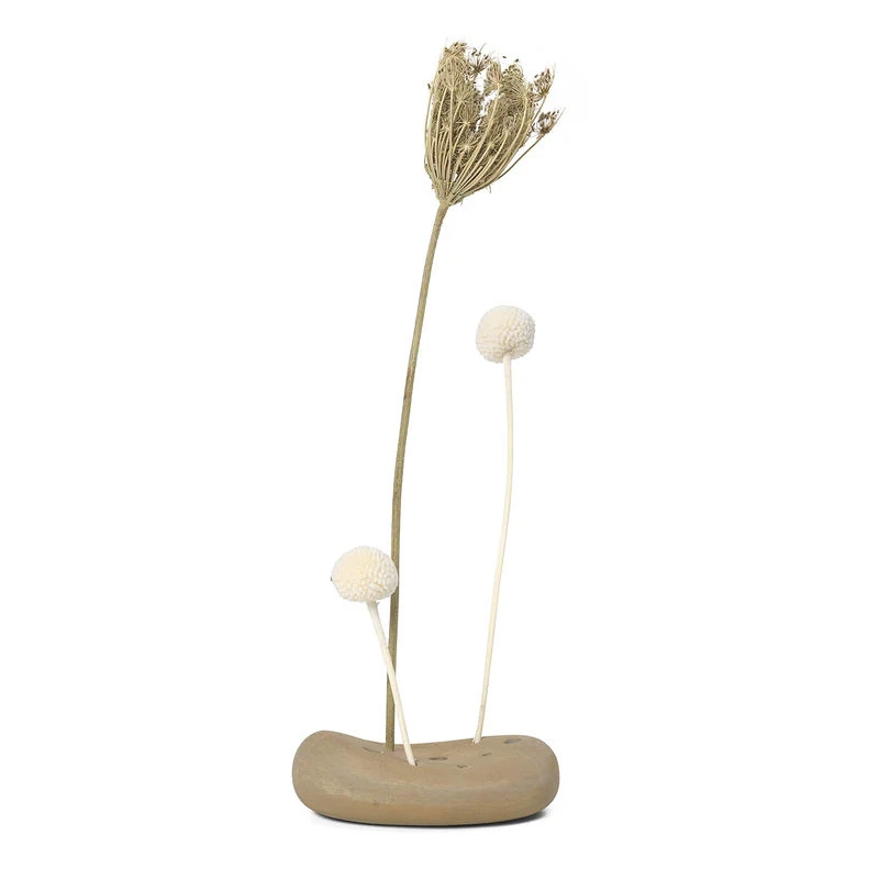 Vanita Vase - / L 12 X H 3.5 Cm - Porcelain / For Dried Flowers - Ferm Living
